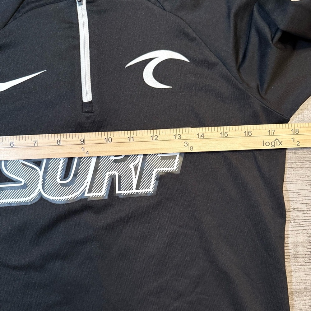 Nike Men's Dri Fit 1/4 zip pullover black XL slim fit performance - Picture 7 of 8